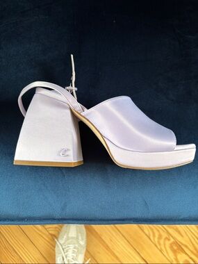 Lilac Satin Block Heel Slingback Sandals Circus.NY by Sam Edelman Never worn